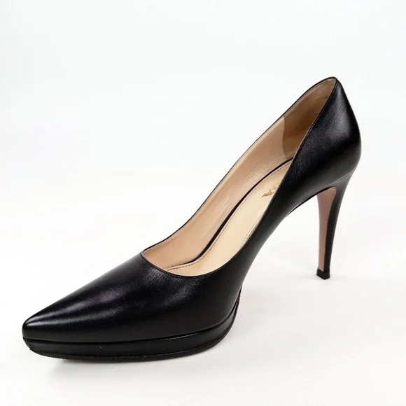 Prada Vitello Lux Platform Pumps Heels - Picture 3 of 9